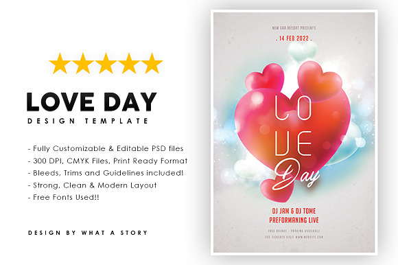 LOVE DAY in Flyer Templates - product preview 1