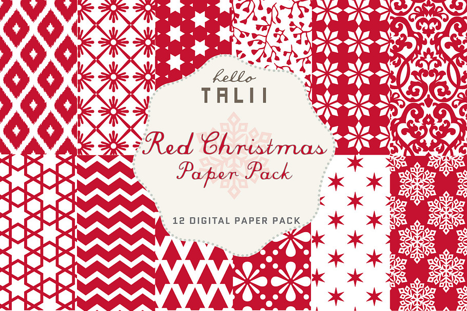 Red Christmas Paper Pack