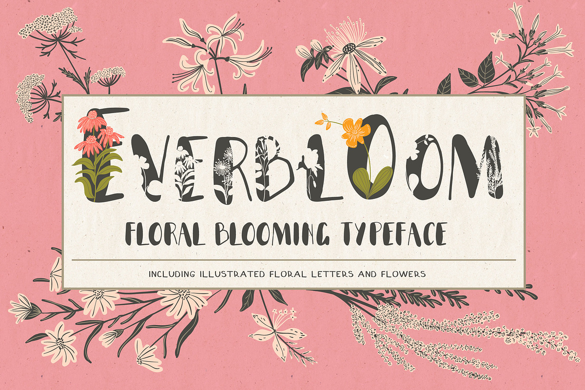 Everbloom - floral typeface in Script Fonts - product preview 8