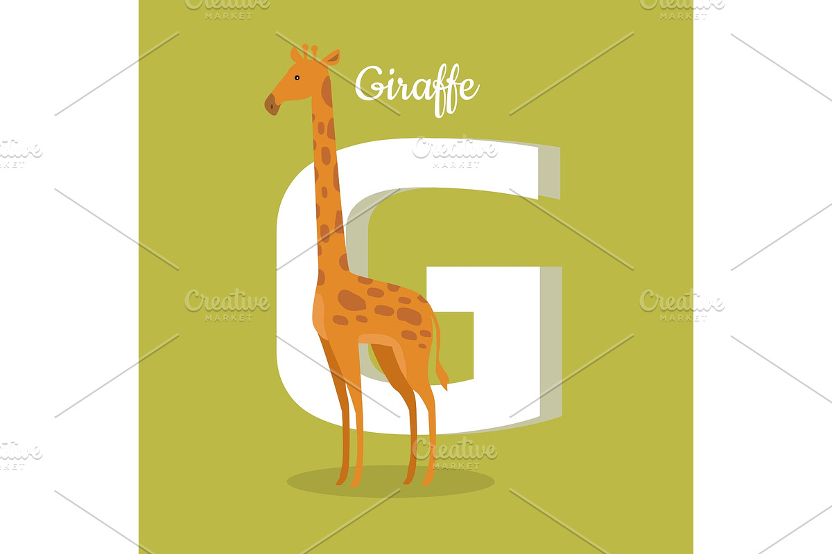 Animals Alphabet. Letter - G in Illustrations - product preview 8