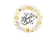 Winter Sale Poster in Frame Made of