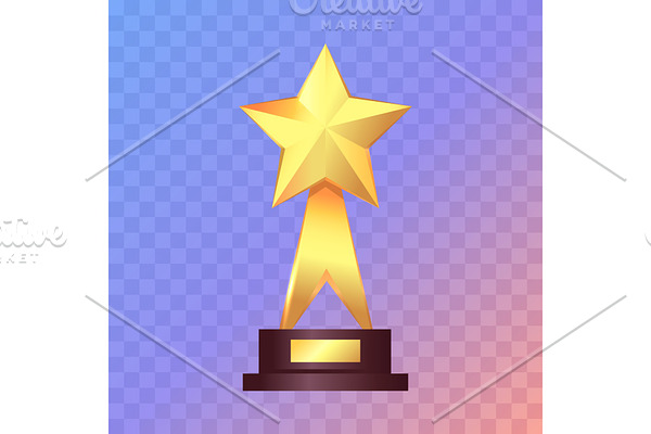 Best Gold Star Trophy Standing on