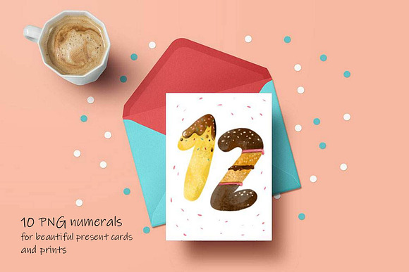 Tasty Numerals - 10 illustrations in Illustrations - product preview 1