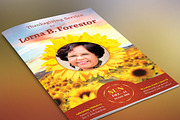 Sunflower Funeral Program Photoshop