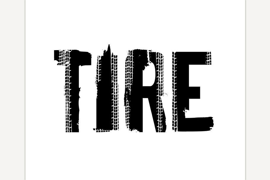 Tire offroad lettering in Illustrations - product preview 8