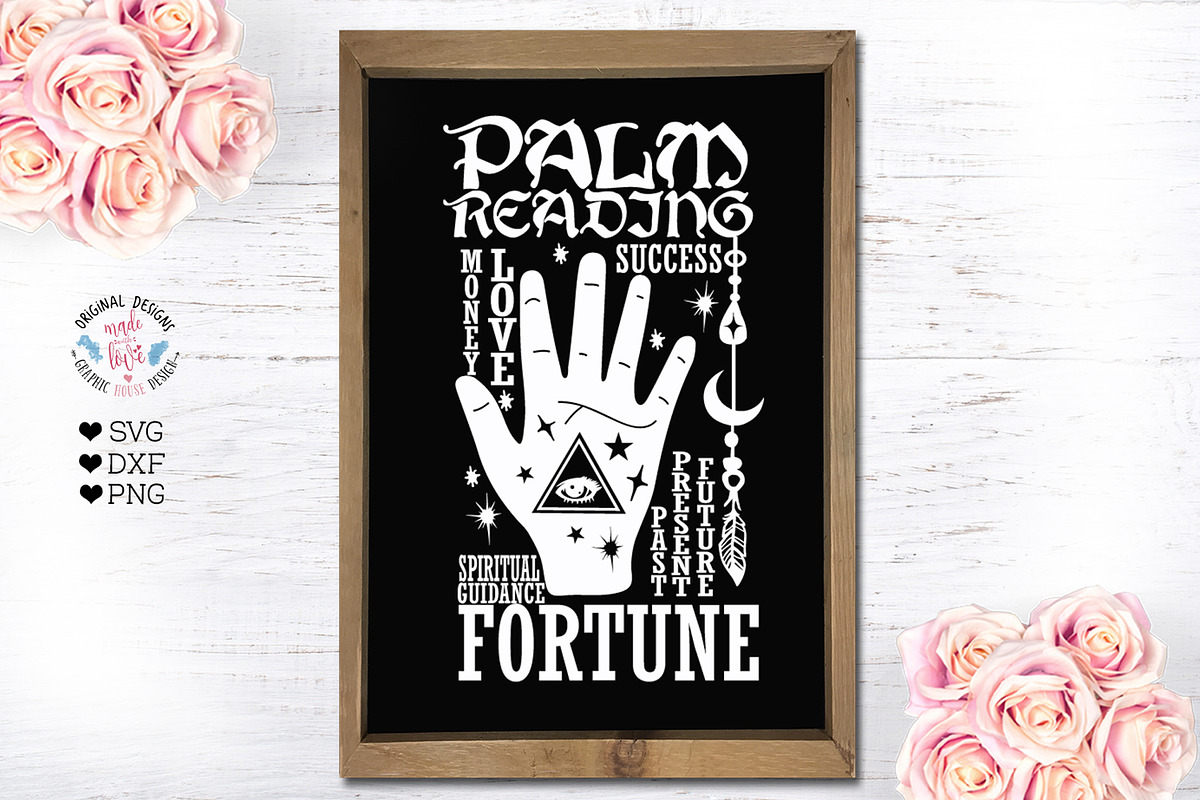 Palm Reading Fortune Teller Cut File in Illustrations - product preview 8