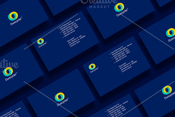 Business cards template: Duocycle in Business Card Templates - product preview 1