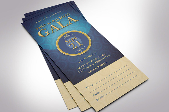 Anniversary Banquet Ticket Word in Card Templates - product preview 6