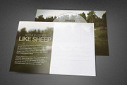 Like Sheep Church Postcard Template
