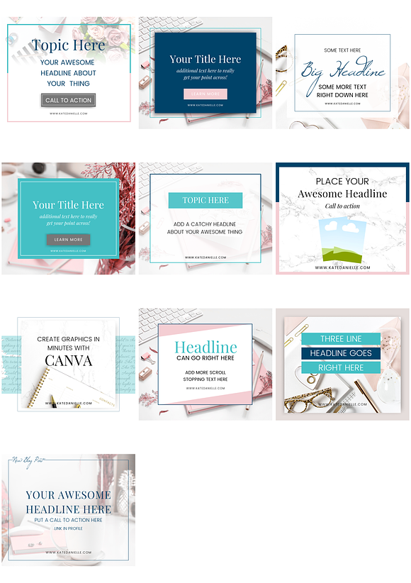 Canva Templates Set in Social Media Templates - product preview 4