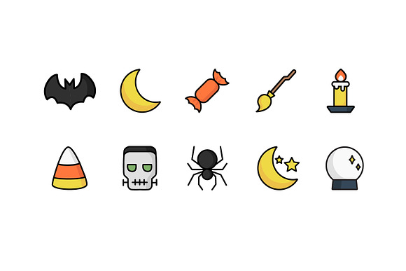 Illustrative Halloween Icons in Skull Icons - product preview 3