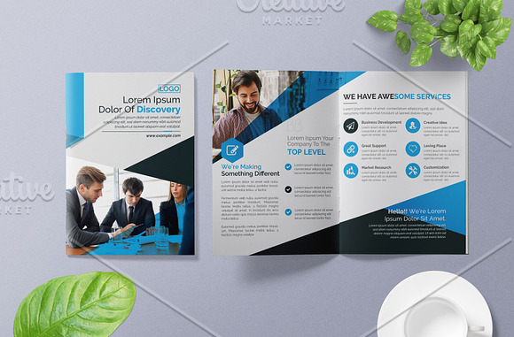 Blue Corporate Brochure in Brochure Templates - product preview 1
