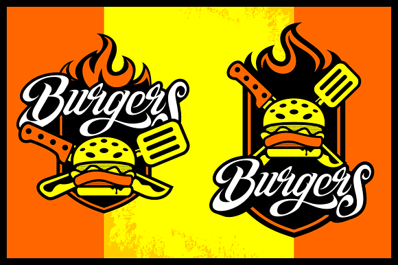 BURGER VECTOR GRAPHICS + LETTERING in Graphics - product preview 2
