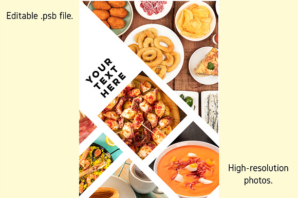 Spanish Food Design Template in Brochure Templates - product preview 2