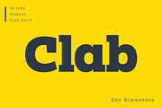 Clab; 18 fonts