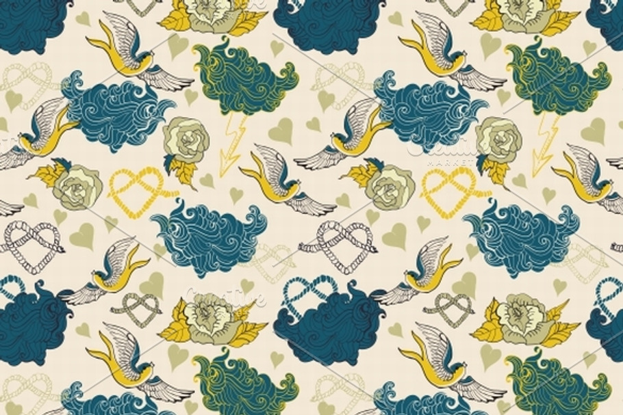 Seamless Vintage pattern in Patterns - product preview 8