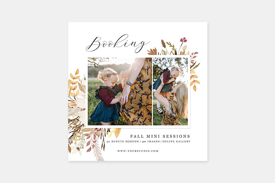 Fall Minis Session Template FM022