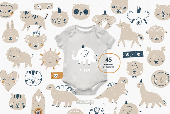 Baby Animals & Pastel Rainbows in Illustrations - product preview 2