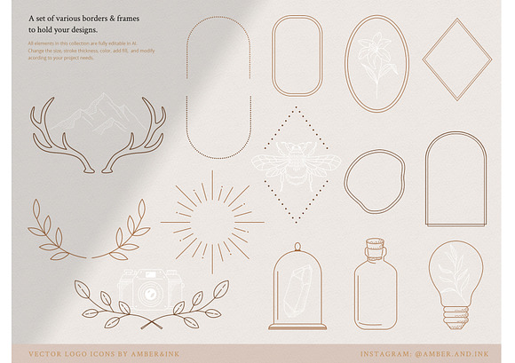 Logo Elements Collection | 50 pieces in Illustrations - product preview 4