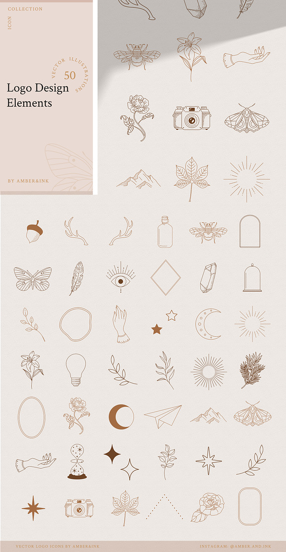 Logo Elements Collection | 50 pieces in Illustrations - product preview 6