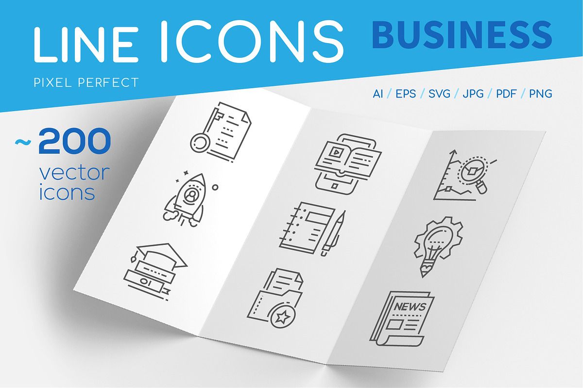 Business Line Icons Collection in Server Icons - product preview 8
