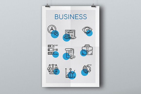 Business Line Icons Collection in Server Icons - product preview 6