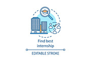 Find best internship concept icon