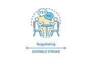Negotiation concept icon