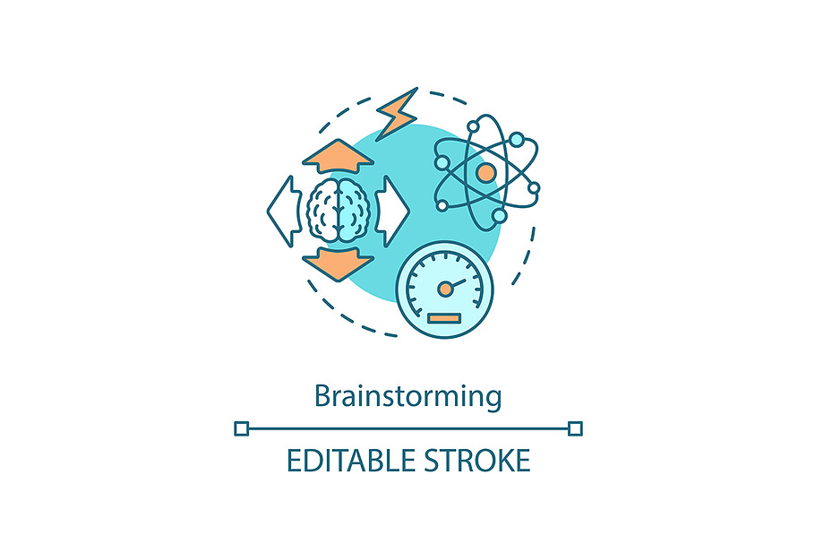 Brainstorming concept icon