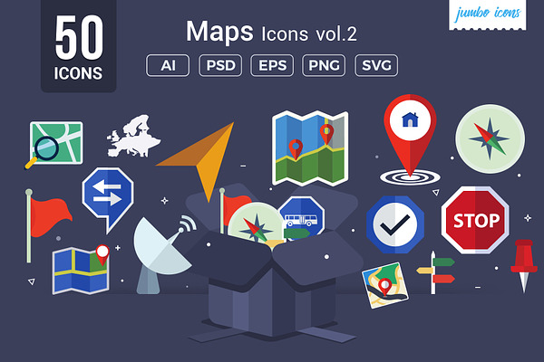 Maps / Navigation Vector Icons V2