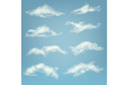 Clouds set vector realistic