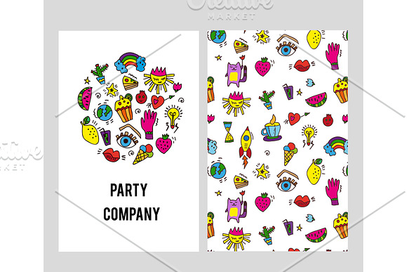 Cards for business- logo and pattern in Stationery Templates - product preview 1