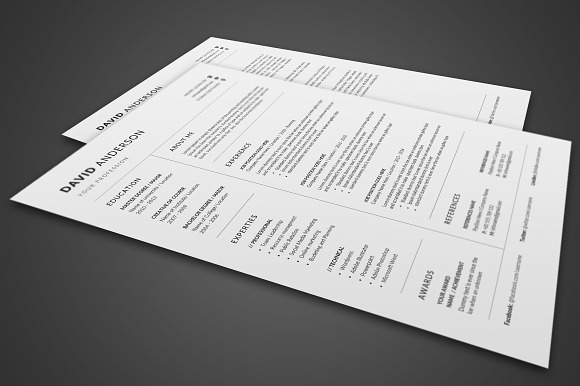 Clean Cv-Resume in Resume Templates - product preview 2