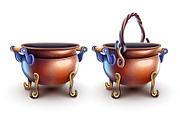 Magic copper pots for cooking food.