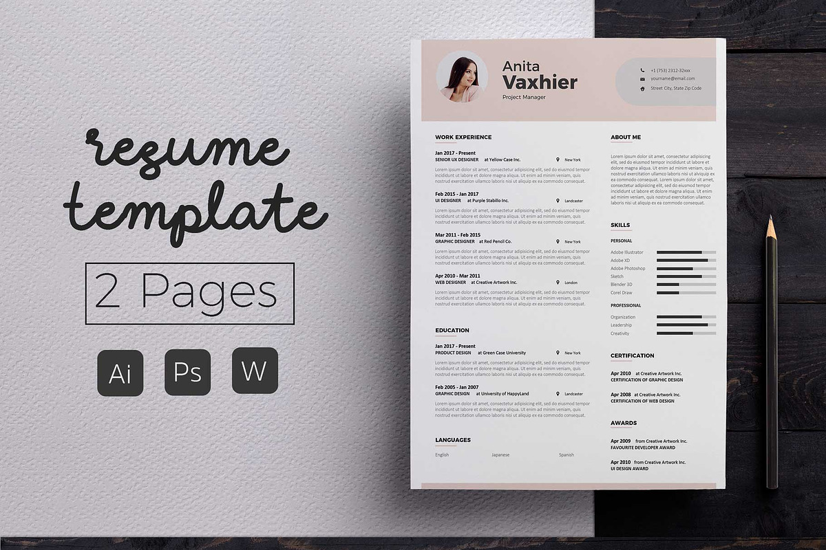 Vol.17 Resume & CV Template in Letter Templates - product preview 8
