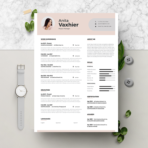 Vol.17 Resume & CV Template in Letter Templates - product preview 1