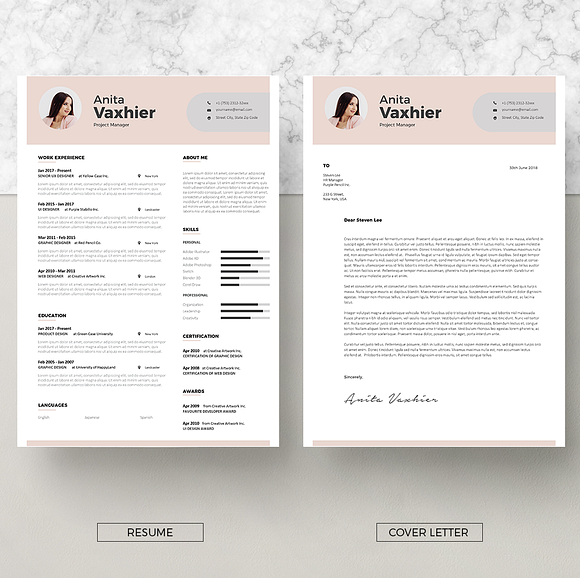 Vol.17 Resume & CV Template in Letter Templates - product preview 2
