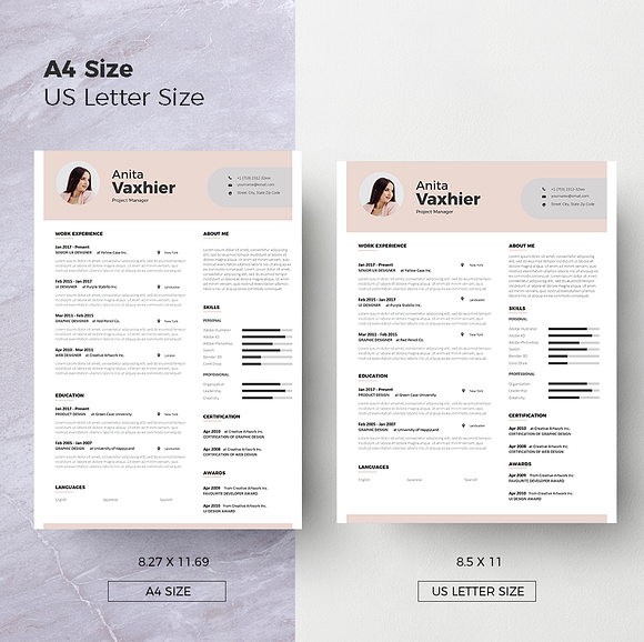 Vol.17 Resume & CV Template in Letter Templates - product preview 7