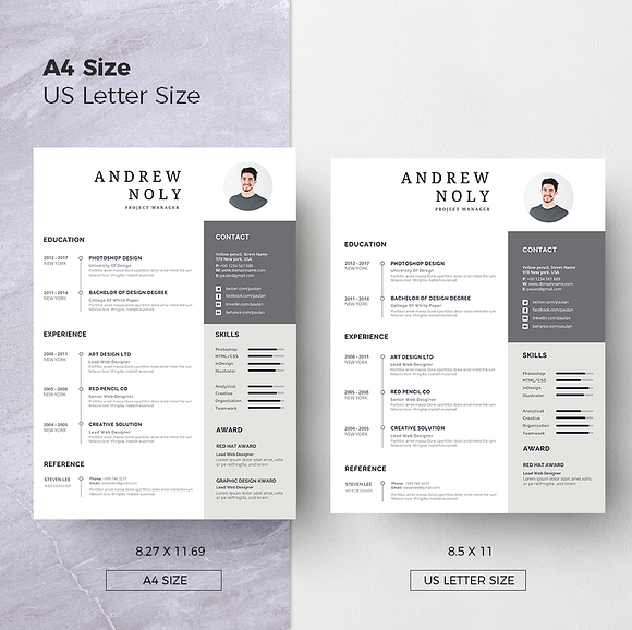 Modern Resume & CoverLetter Template in Letter Templates - product preview 6