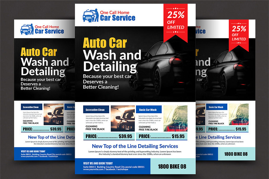 Car Wash Flyer in Flyer Templates - product preview 8