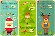 Set of Cute Christmas Cards