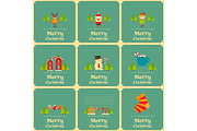 Set of Mini Christmas Cards