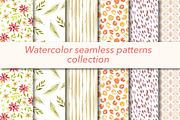 Watercolor patterns collection
