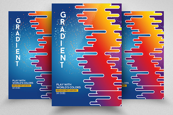 Gradient Style 4 Flyers Bundle in Flyer Templates - product preview 4
