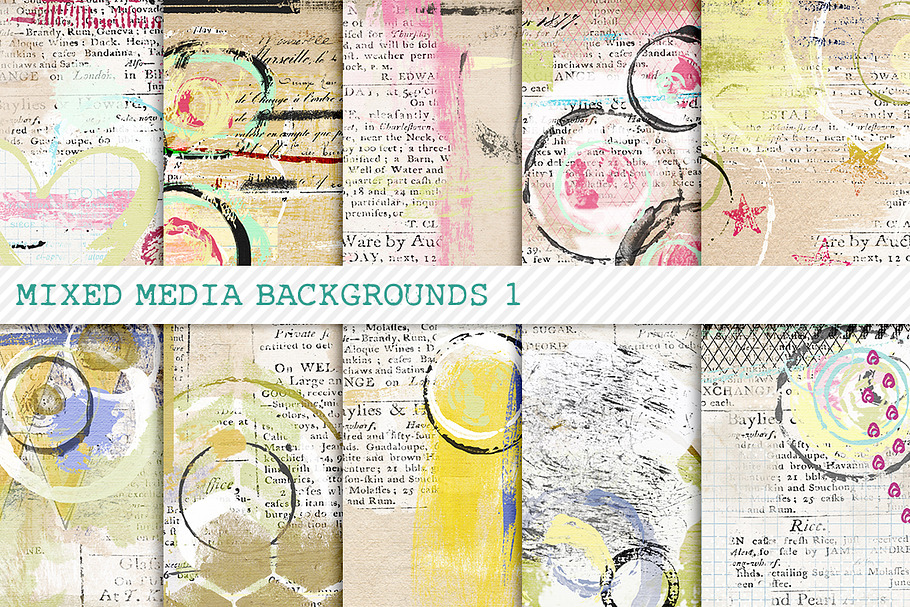 Mixed Media Backgrounds 1 in Textures - product preview 8