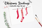 Red Stockings Christmas Clip Art