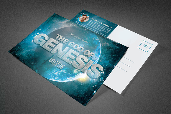 Genesis Church Postcard Template in Postcard Templates - product preview 1