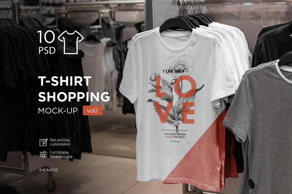 T-Shirt Shopping Mock-Up Vol.2 in Print Mockups - product preview 8