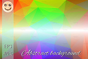Light rainbow low poly background