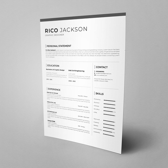 Resume CV in Resume Templates - product preview 4